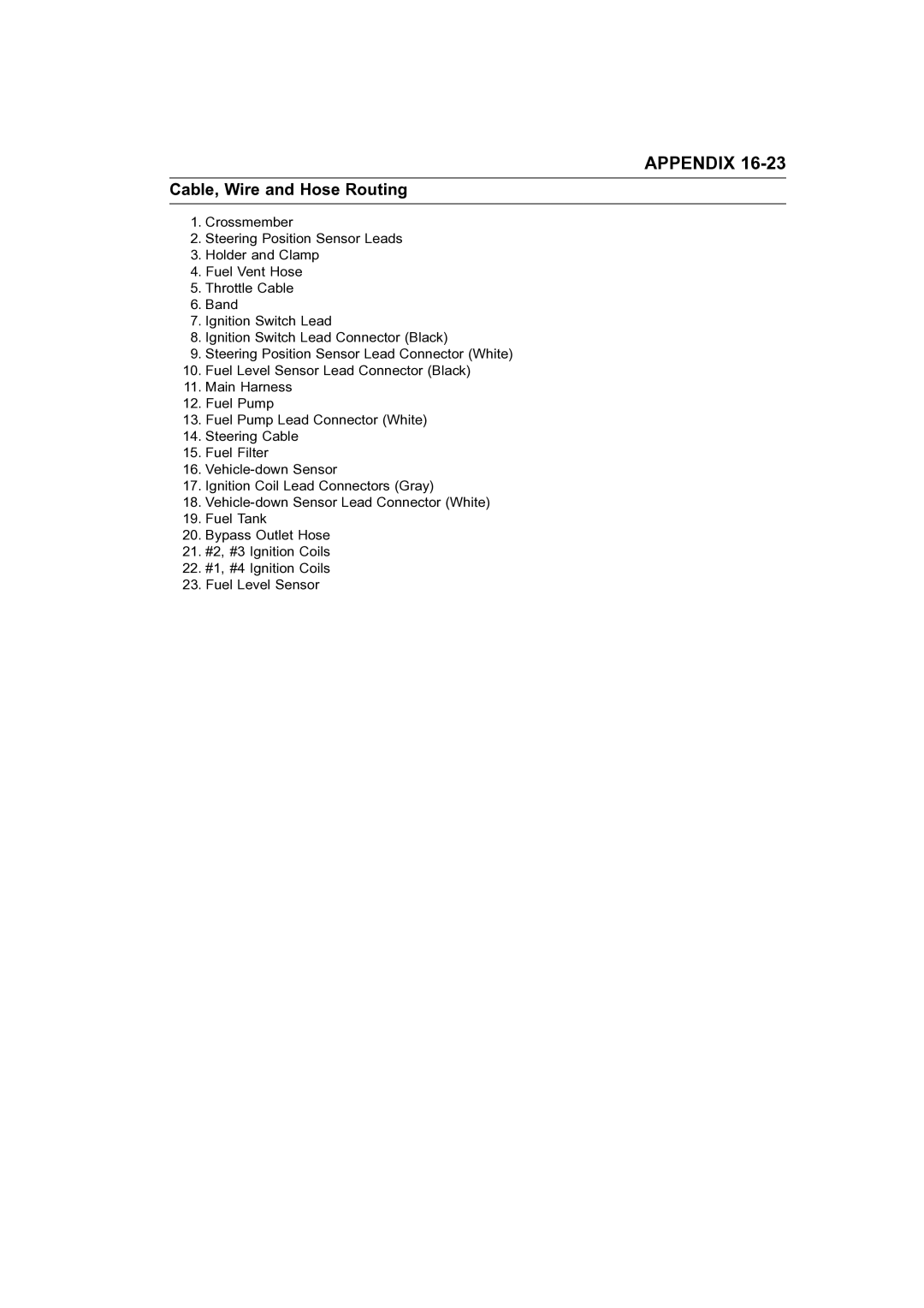 Kawasaki STX-15F service manual Appendix 