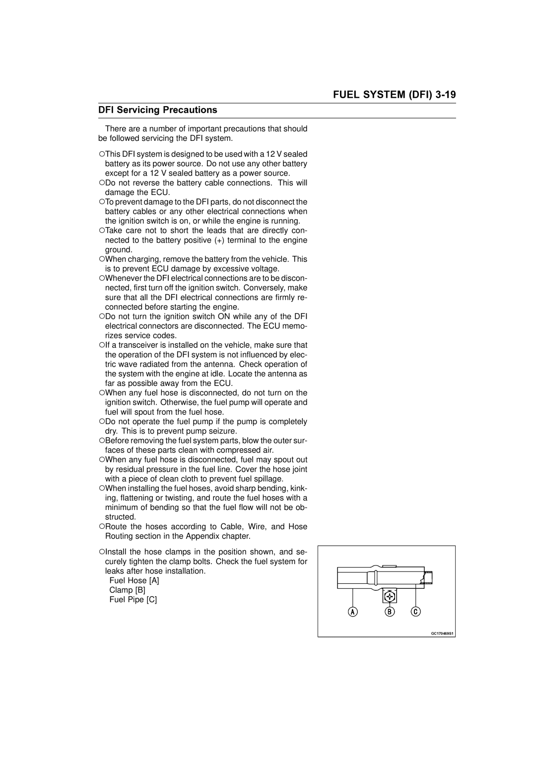 Kawasaki STX-15F service manual DFI Servicing Precautions 