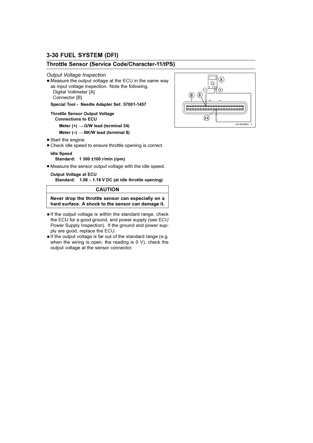 Kawasaki STX-15F service manual Output Voltage Inspection 