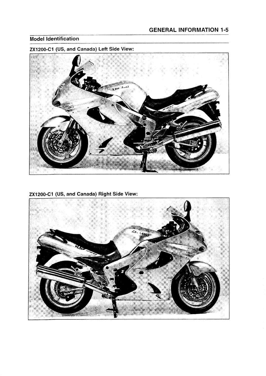 Kawasaki ZZR1200 manual 