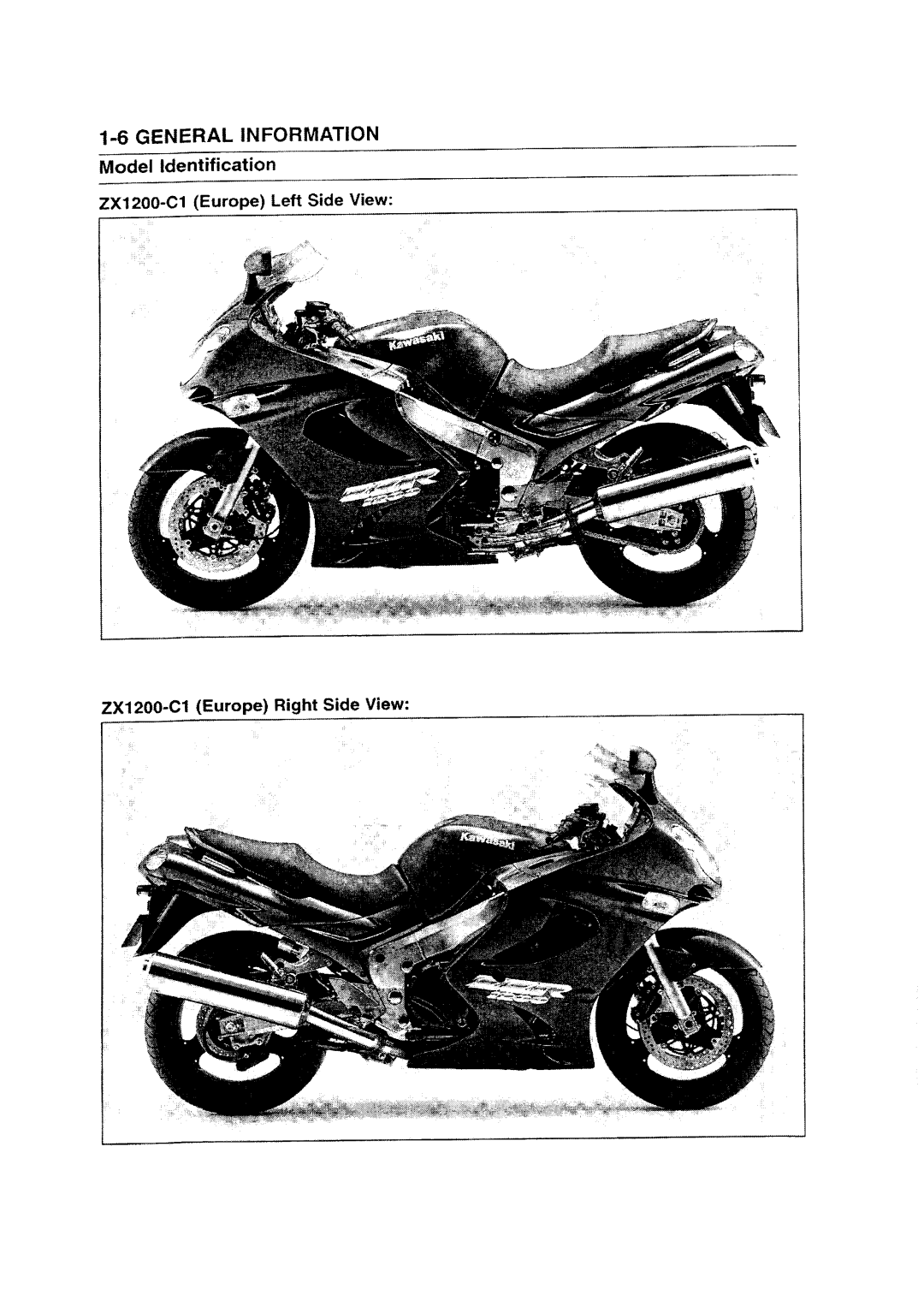 Kawasaki ZZR1200 manual 