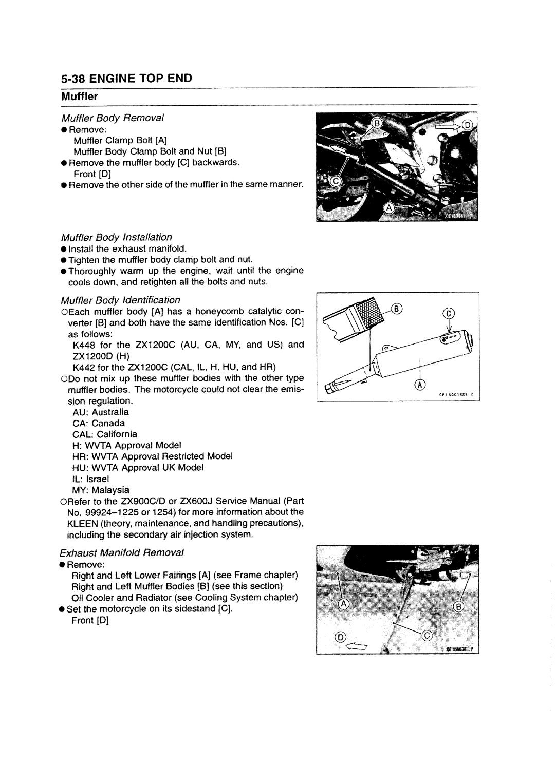 Kawasaki ZZR1200 manual 