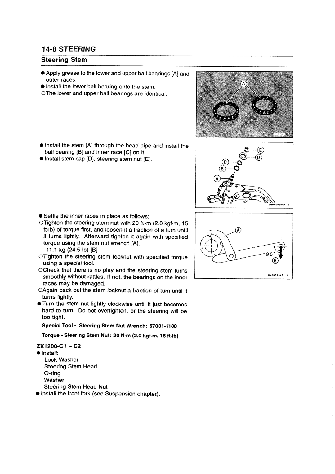 Kawasaki ZZR1200 manual 