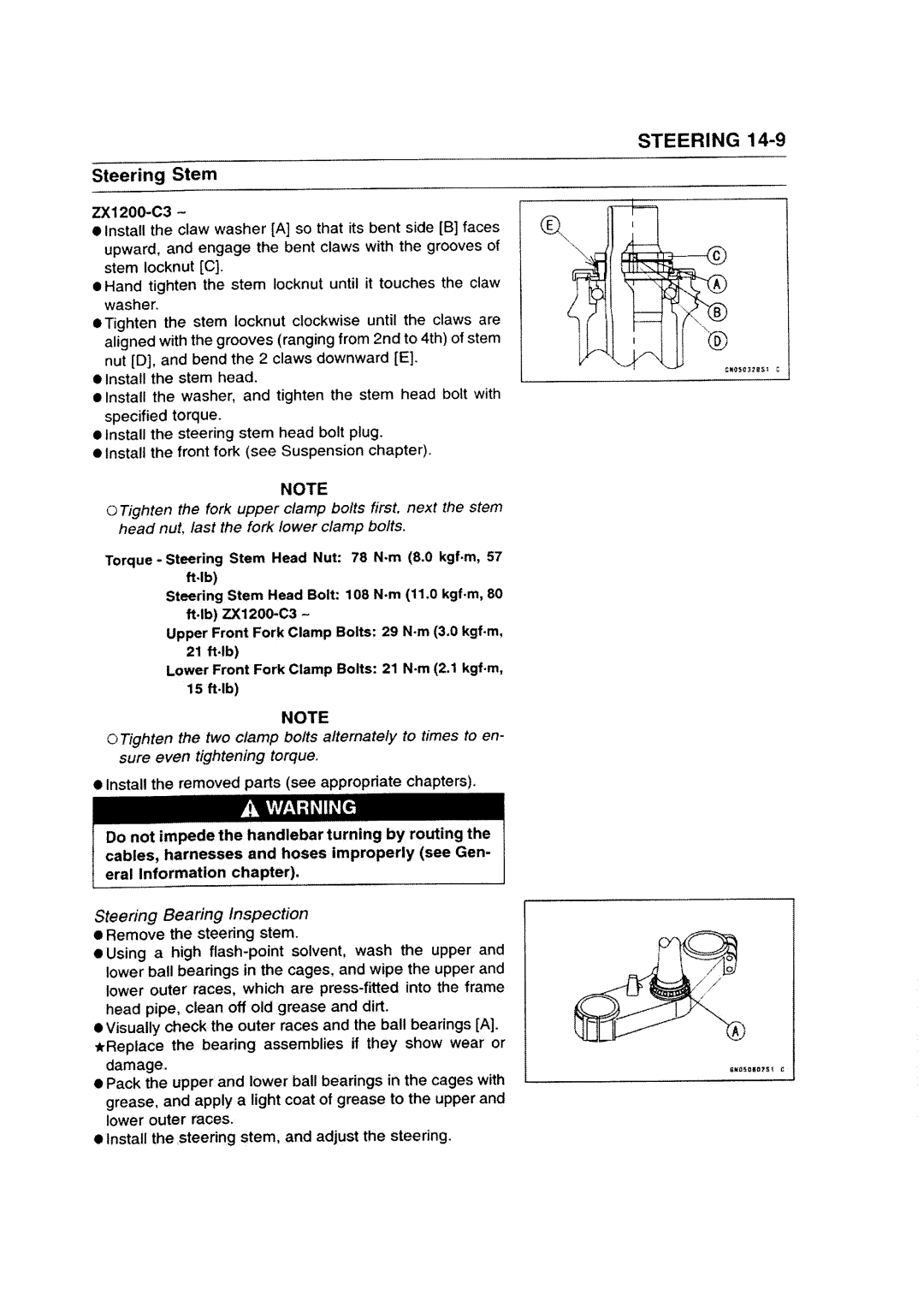 Kawasaki ZZR1200 manual 