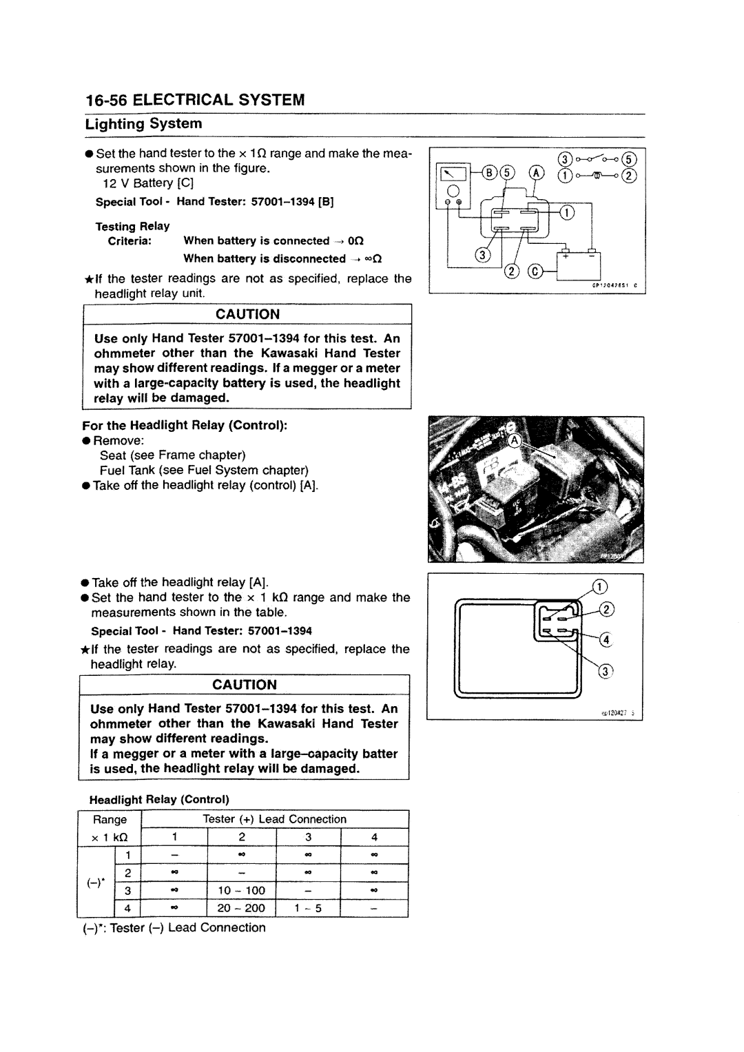 Kawasaki ZZR1200 manual 