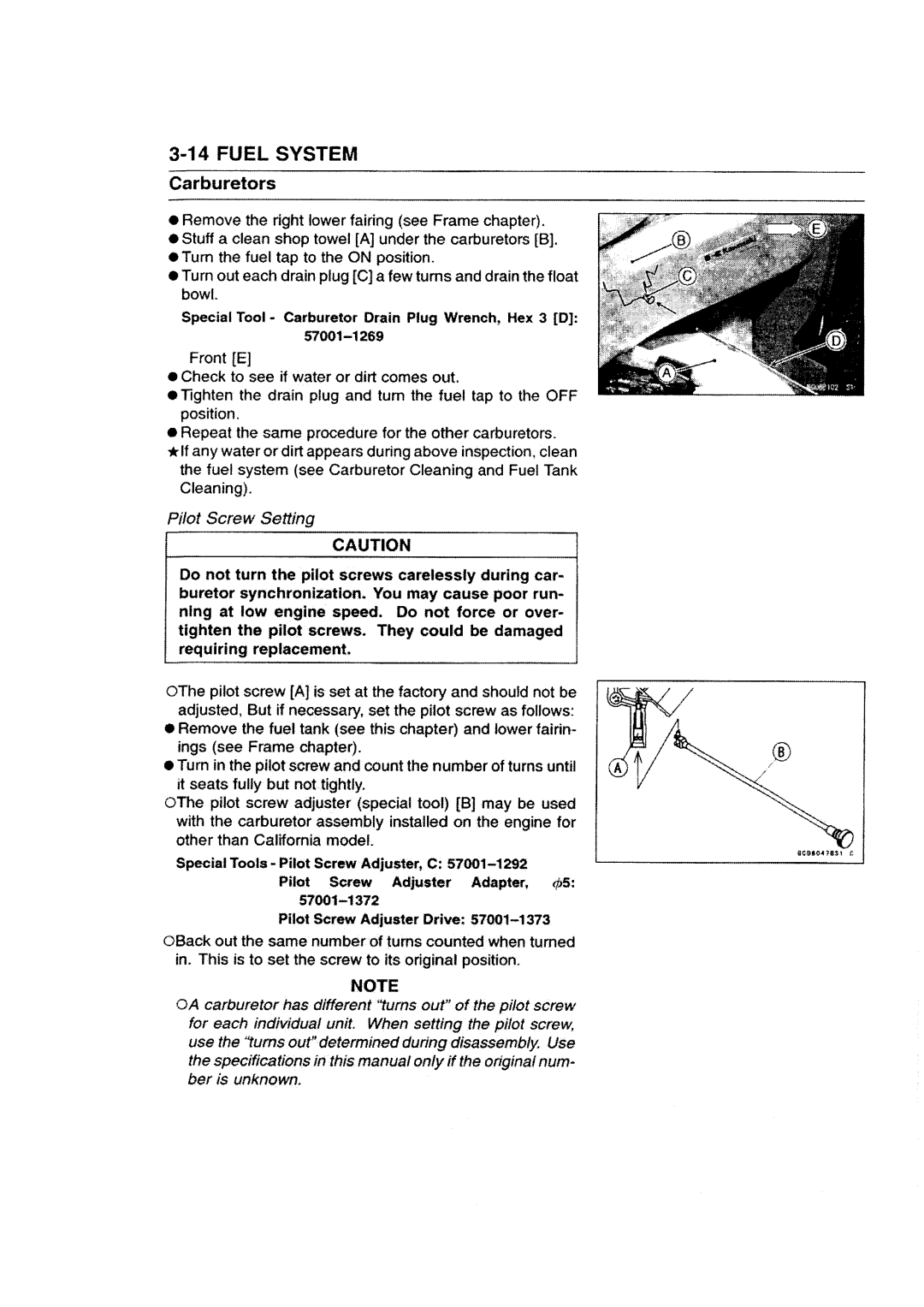 Kawasaki ZZR1200 manual 