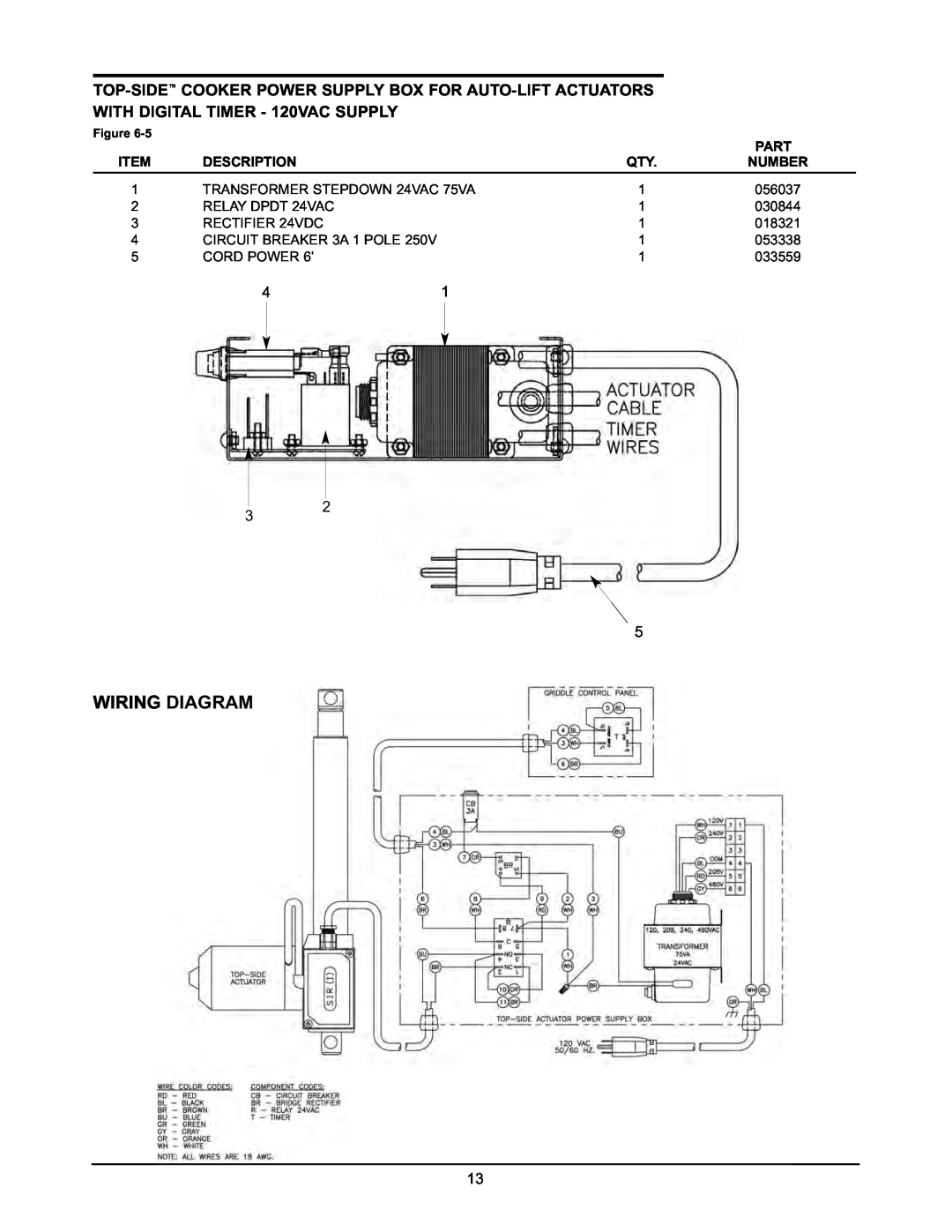 Keating Of Chicago 2005 user manual Wiring Diagram, WITH DIGITAL TIMER - 120VAC SUPPLY 