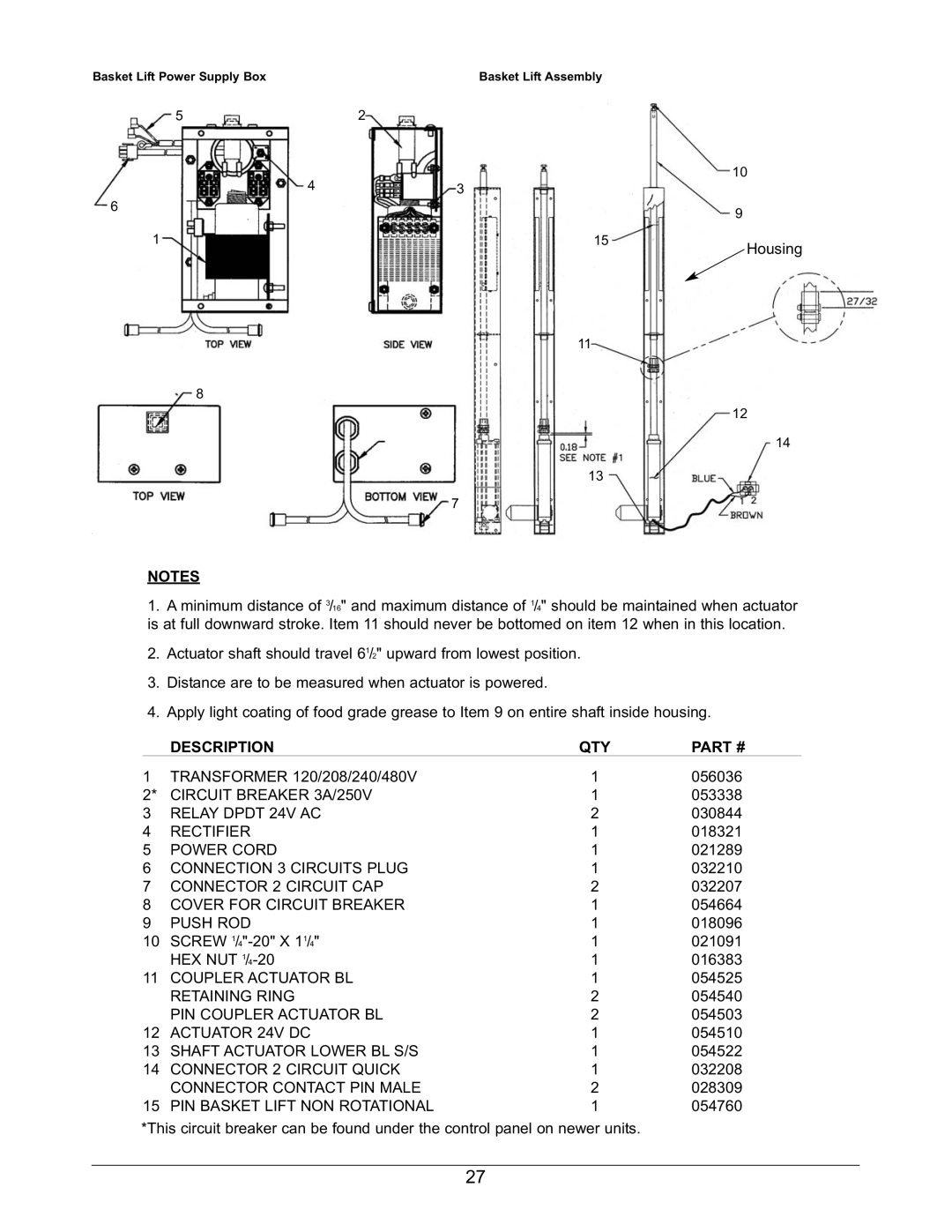 Keating Of Chicago 2006 warranty Description QTY 