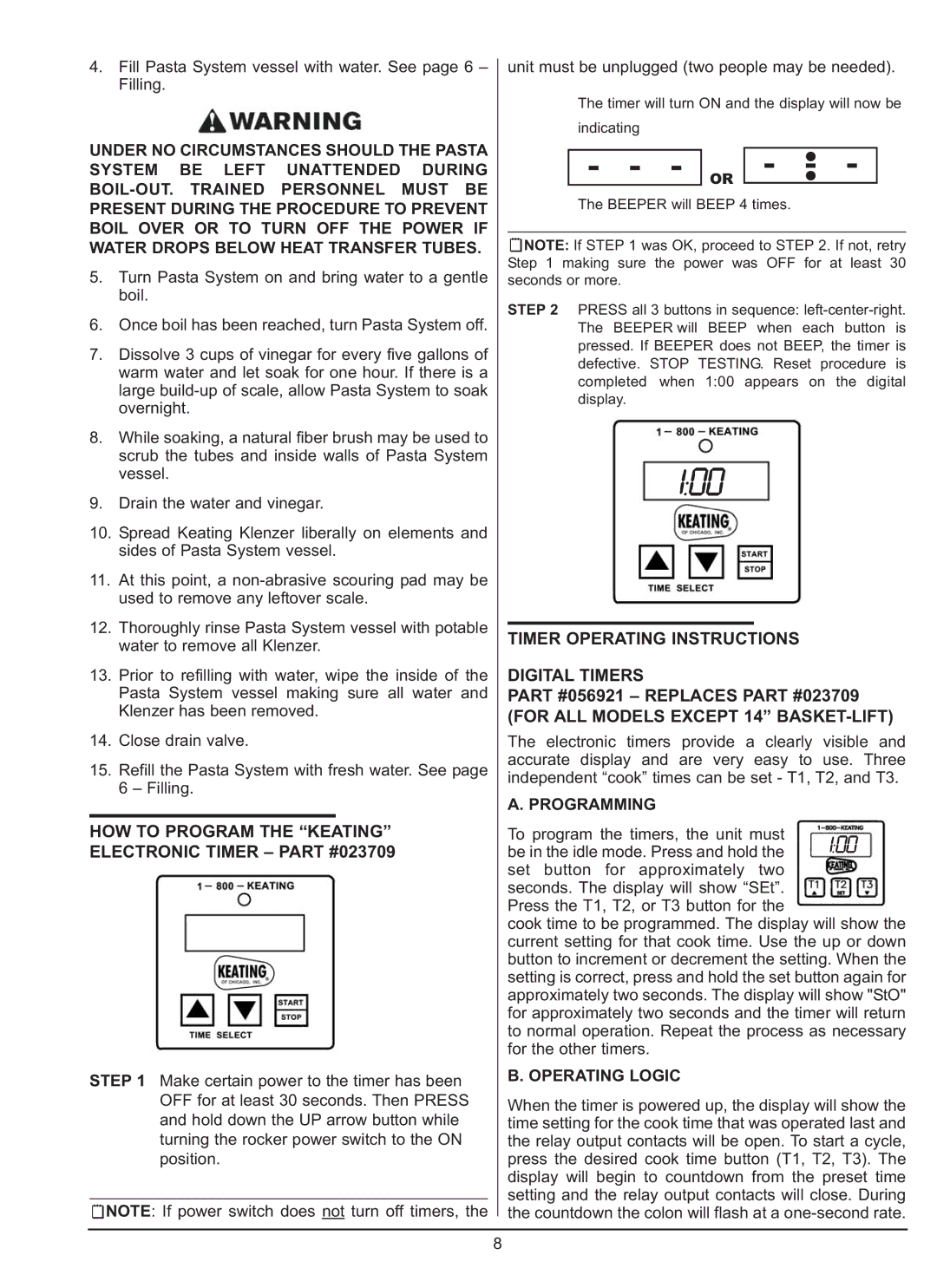 Keating Of Chicago 24763 manual HOW to Program the Keating Electronic Timer, Timer Operating Instructions Digital Timers 