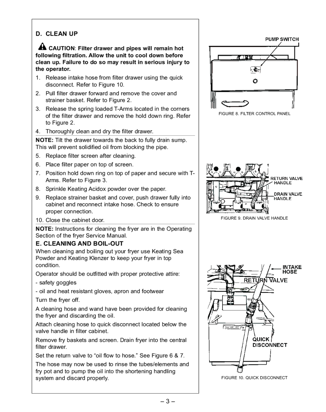 Keating Of Chicago Hands Free manual Clean UP, Cleaning and BOIL-OUT 