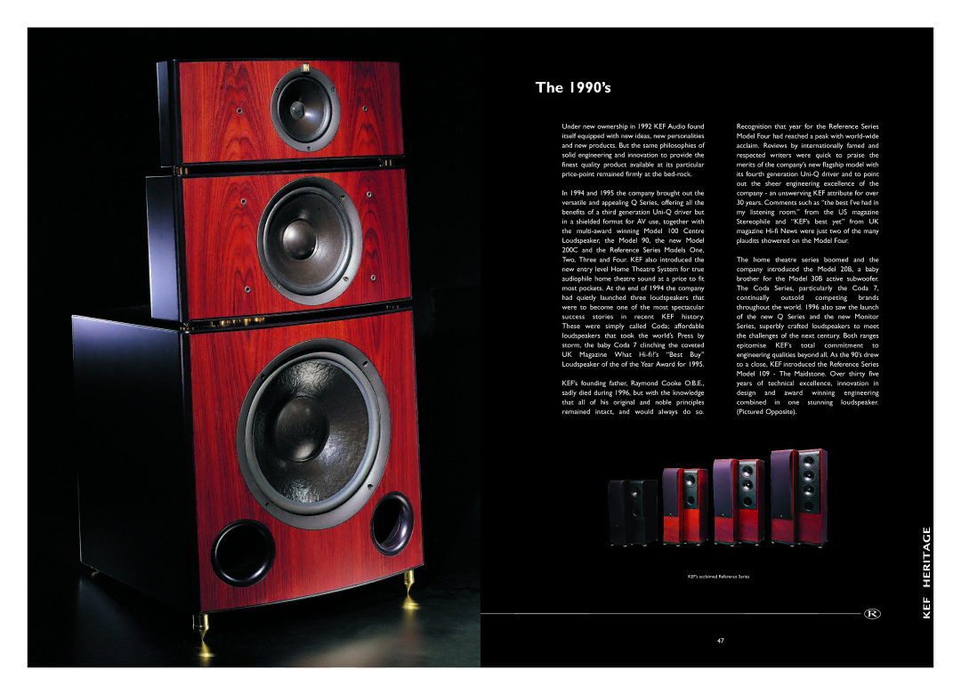 KEF Audio 209, 208 manual 1990’s 