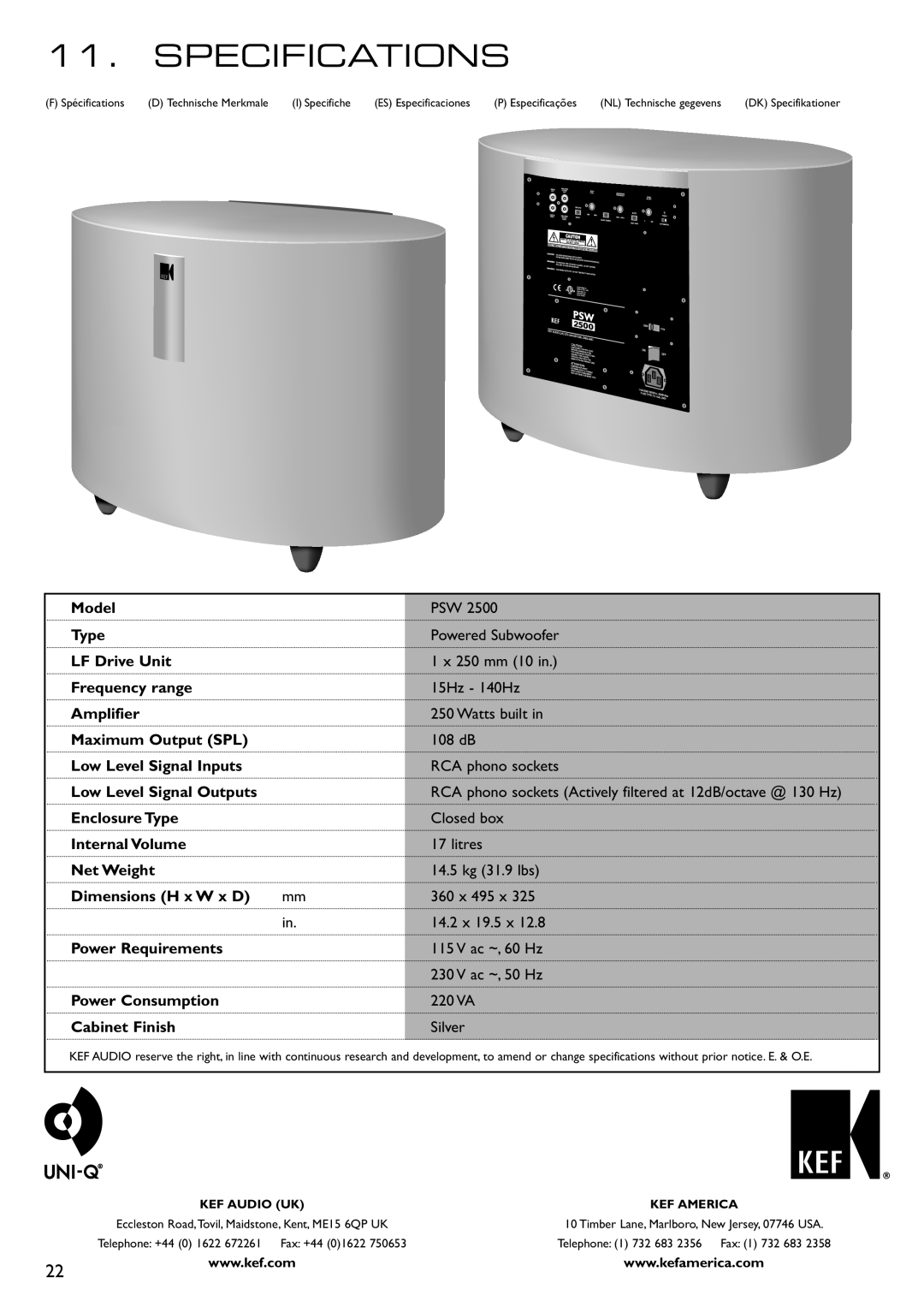 KEF Audio 290149ML installation manual KEF Audio UK KEF America 