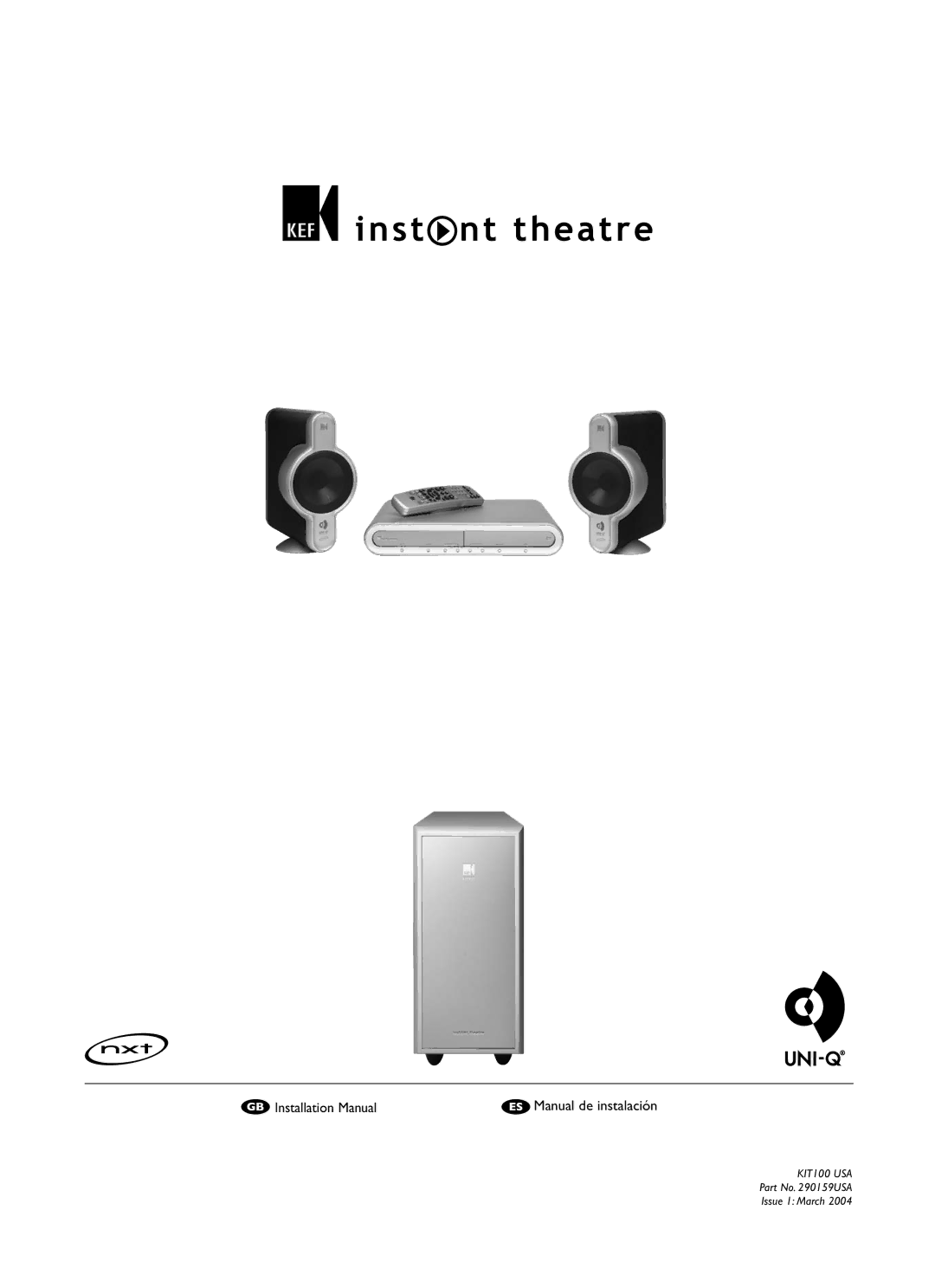 KEF Audio KIT100 installation manual GB Installation Manual 