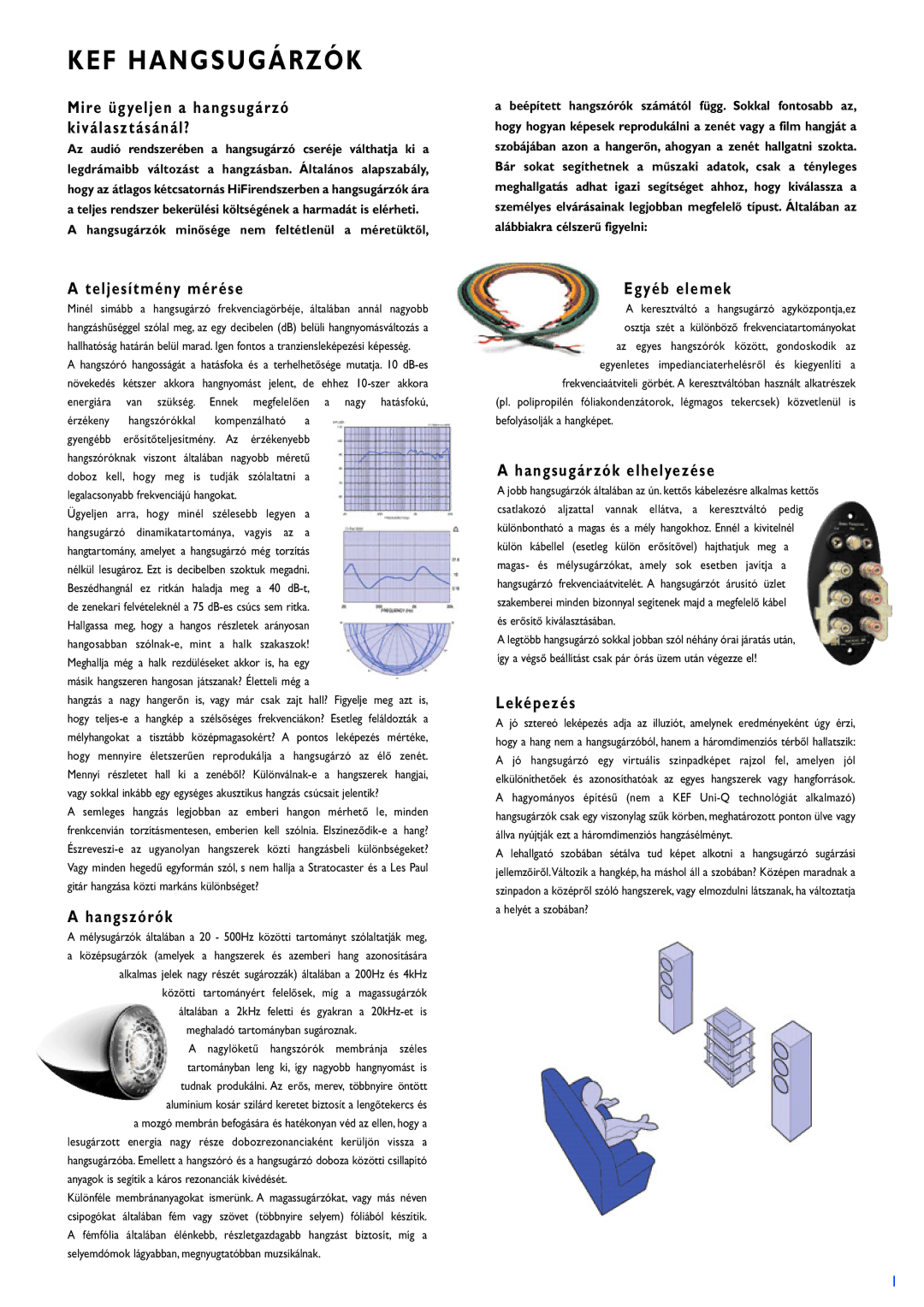 KEF Audio Loudspeaker manual KEF Hangsugárzók 