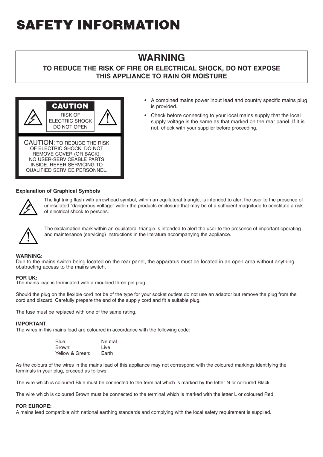 KEF Audio PSW2500 installation manual For UK 