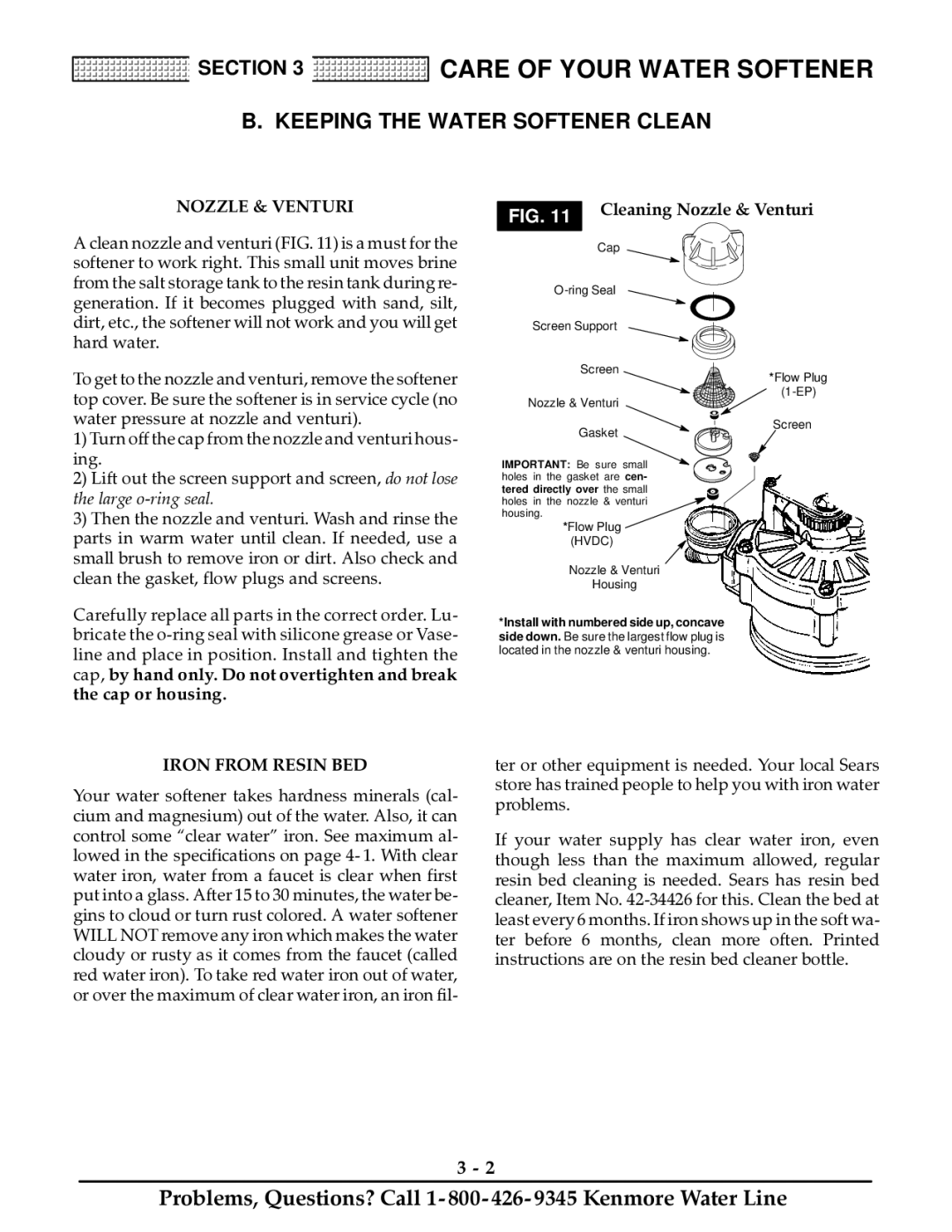 Kenmore 100 625.388150, 150 625.388160, 100, 150 owner manual Keeping the Water Softener Clean, 12==, Lqj, 521 520 56,1 % 