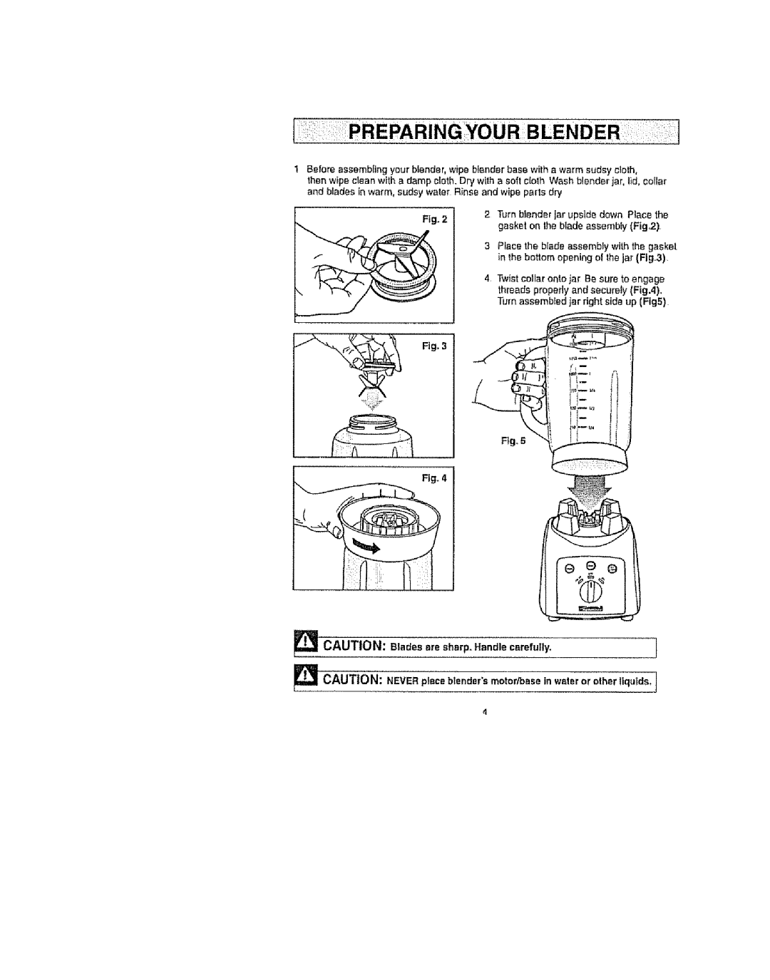 Kenmore 100.80001, 100.82001, 100.81001 manual Bottom openingof the jar Fig,,3 