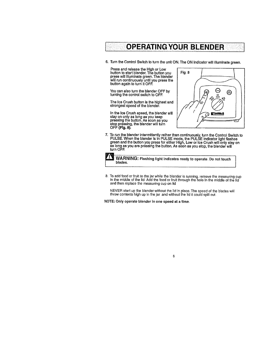 Kenmore 100.82001, 100.80001, 100.81001 manual OFF Rg 