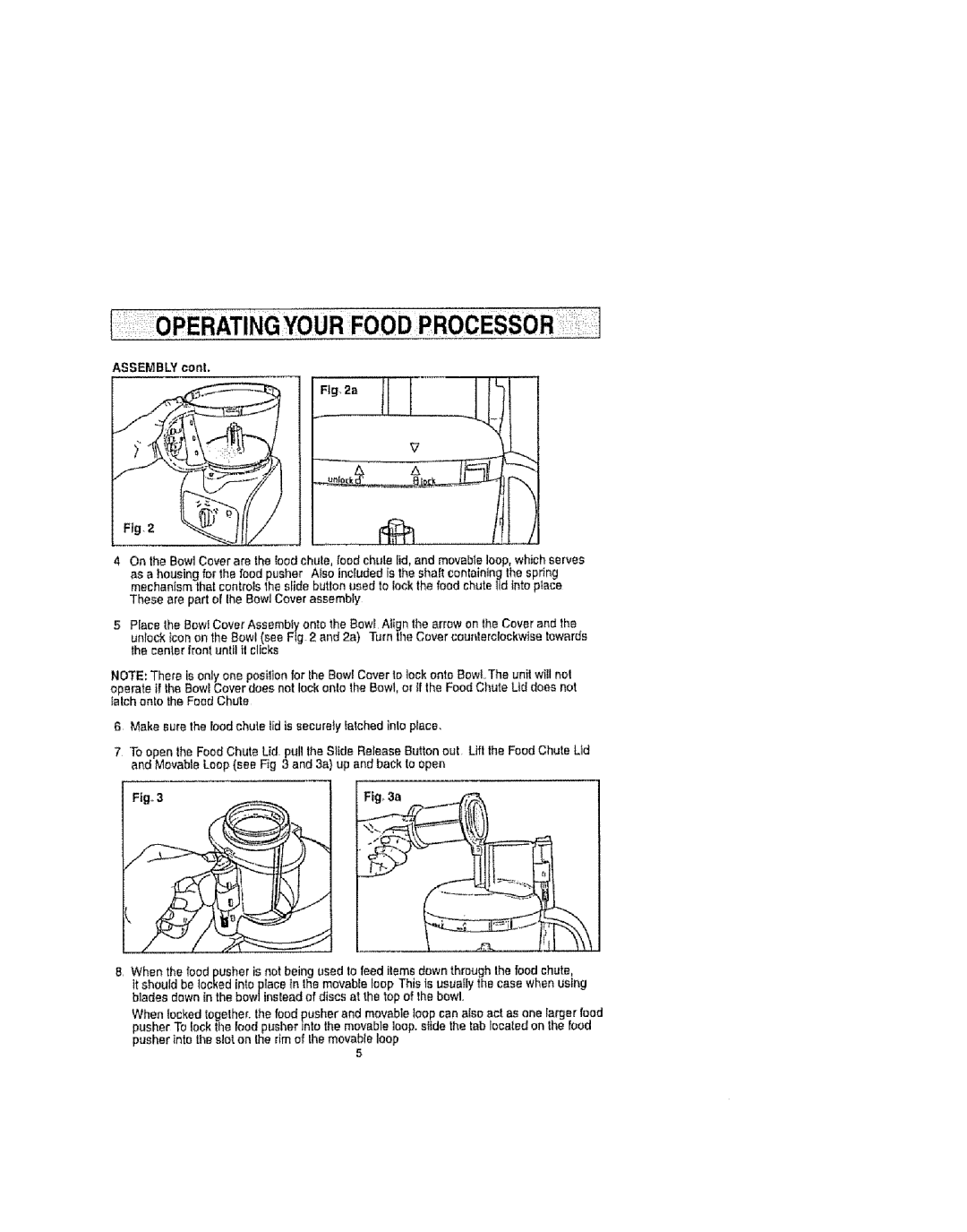 Kenmore 100.81002, 100.82002, 100.80002 manual ASSEMBLYcont, Fig,3a 