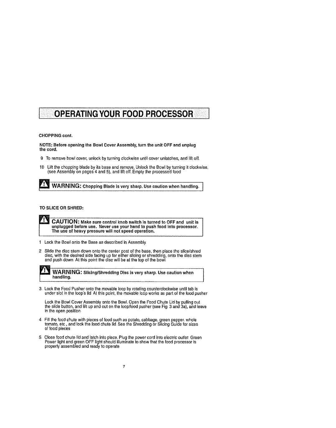 Kenmore 100.80002, 100.82002, 100.81002 manual Chopping cent, To Slice or Shred 