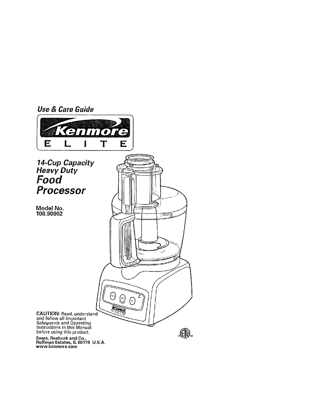 Kenmore 100.90002 manual Food 