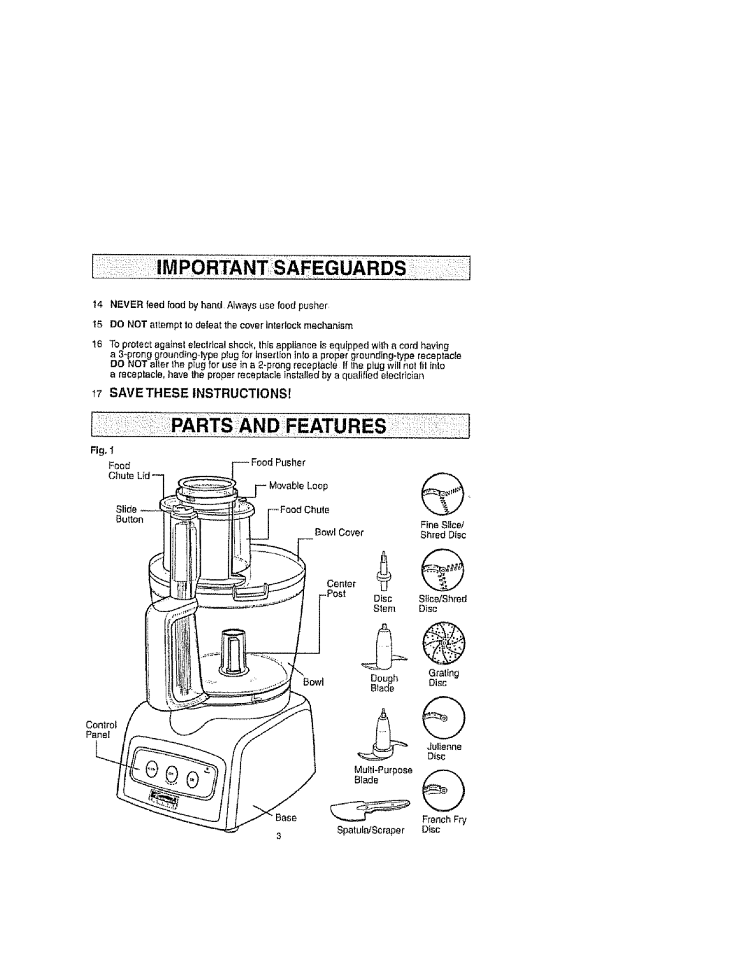 Kenmore 100.90002 manual Savethese Instructions, Bowl Cover 