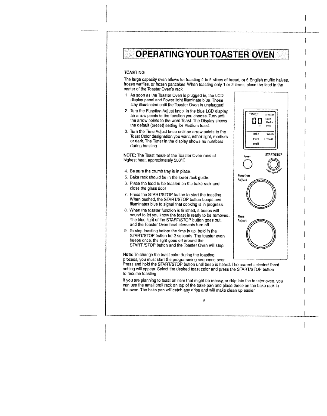 Kenmore 100.90005 manual Toasting, During toasting 