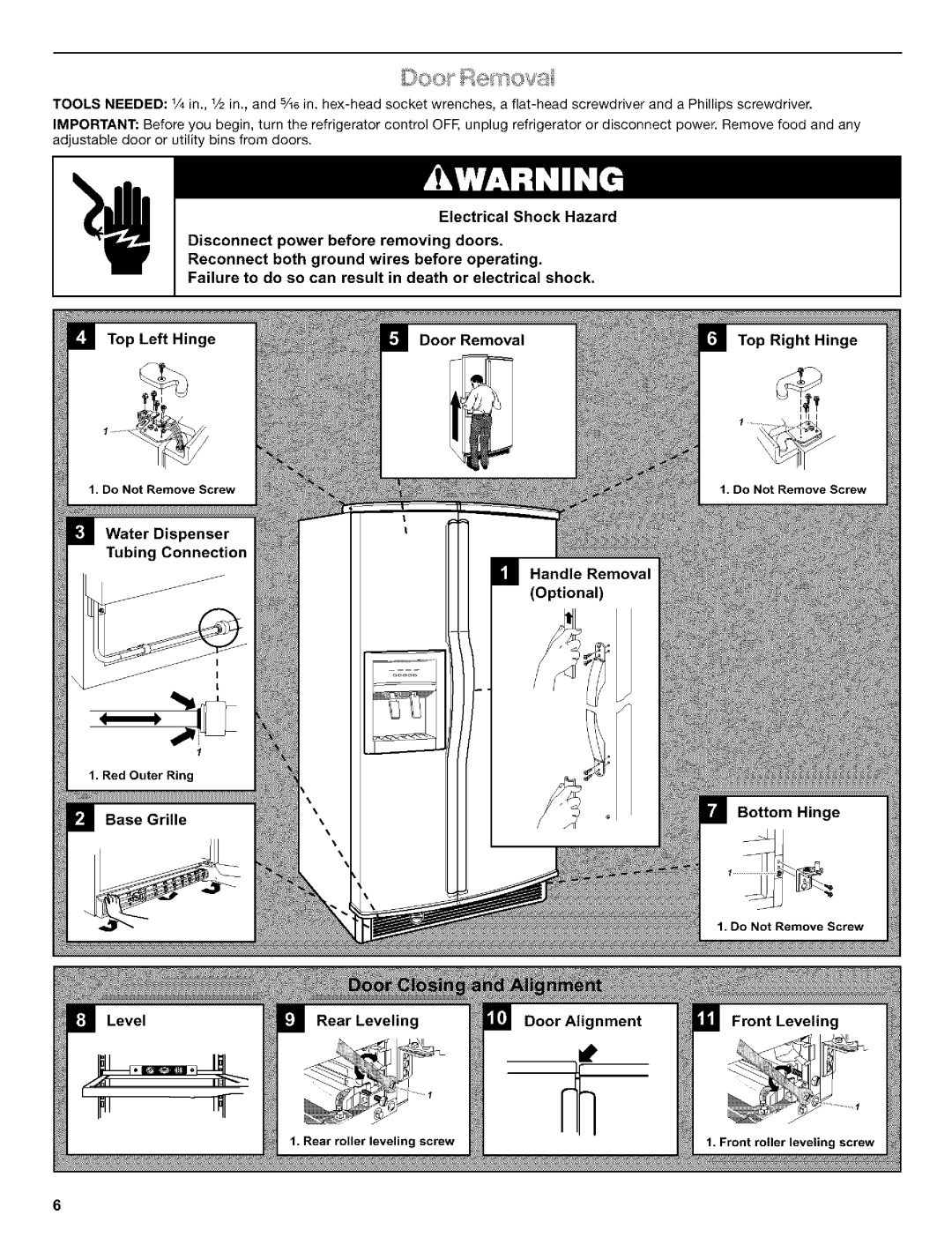 Kenmore 10653254201, 10653272301, 10653272300, 2220694, 10653562200, 10653769202 manual Adjustabledoororutilitybinsfromdoors 