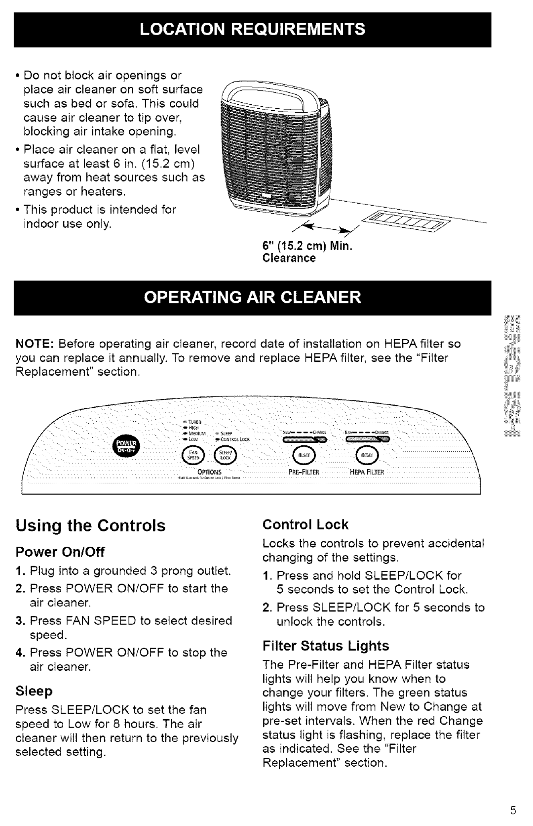 Kenmore 106.83202 owner manual Using the Controls, Power On/Off, Sleep 