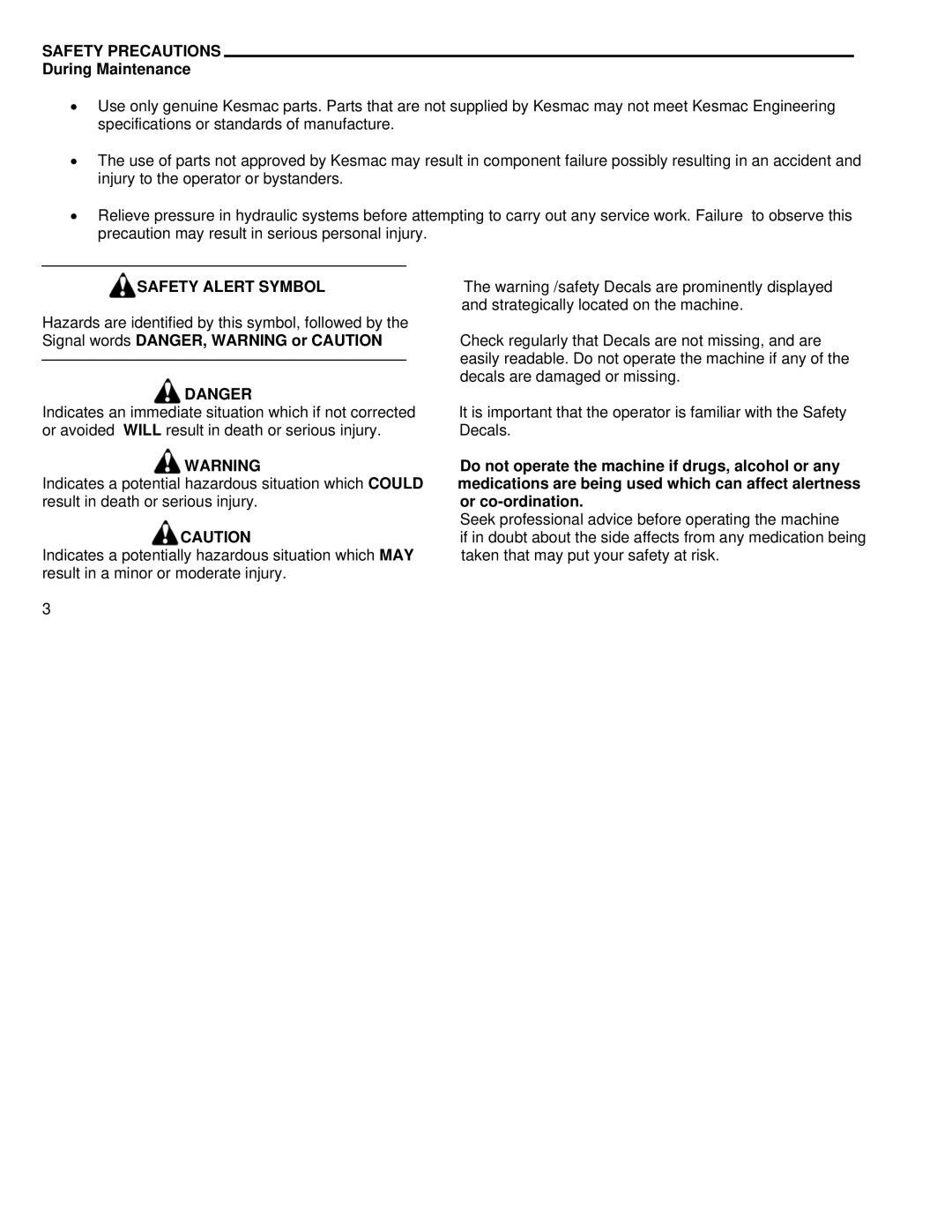 Kenmore 5, 11, 7, 3, 9 manual During Maintenance, Safety Alert Symbol 