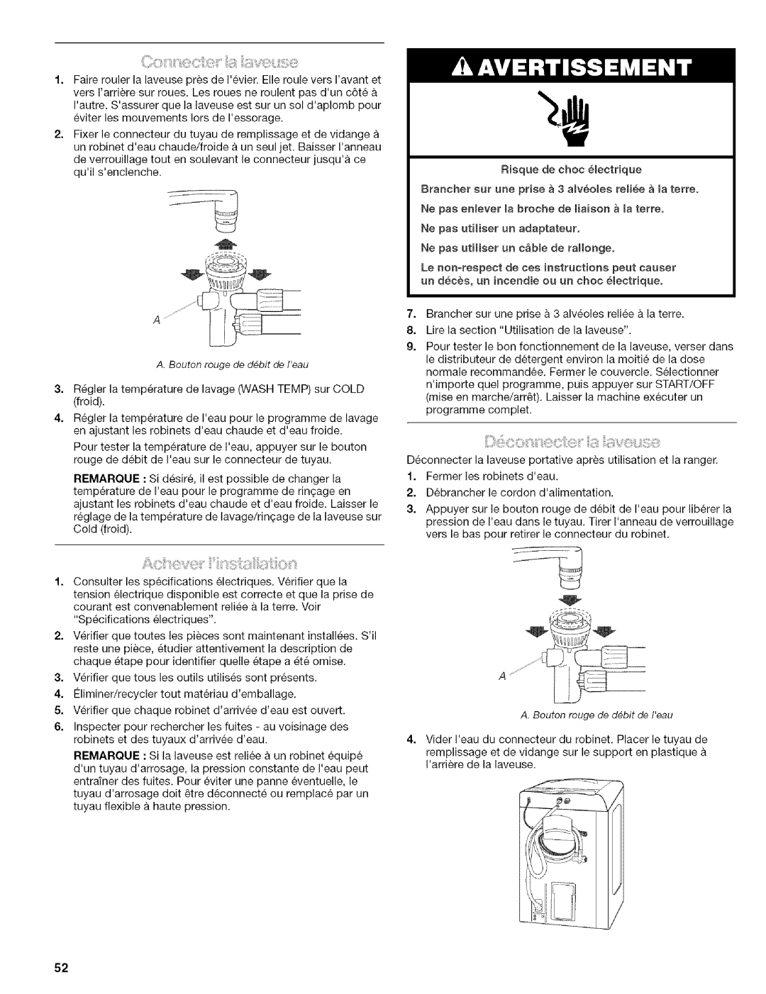 Kenmore 110.4472, 110.4418 manual Remarque 