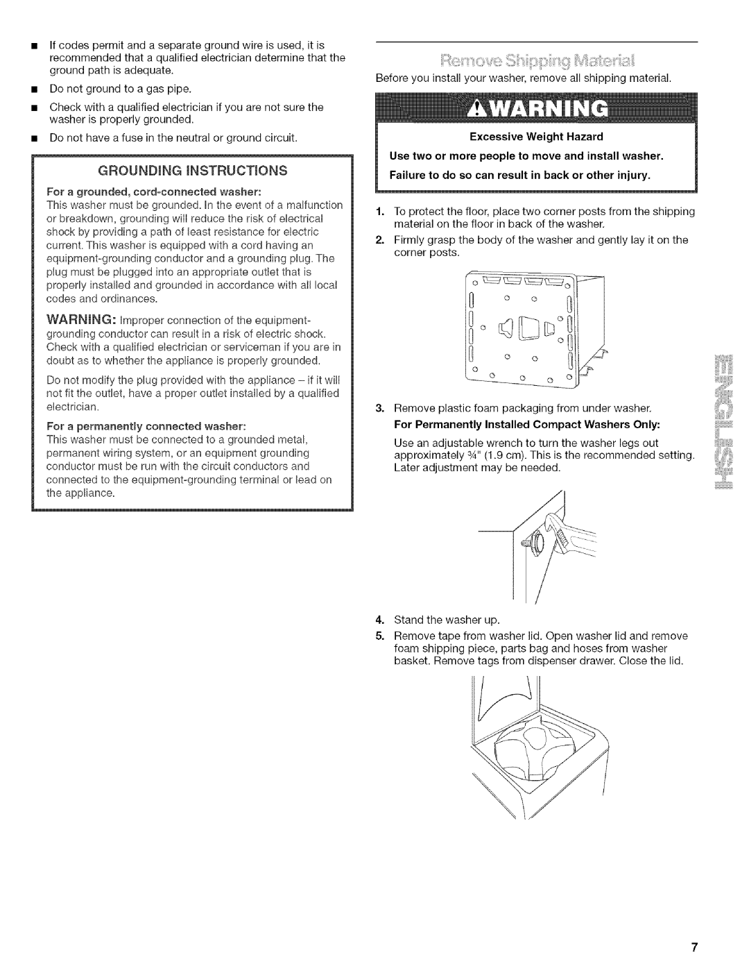 Kenmore 110.4418, 110.4472 manual Donotgroundtoagaspipe 