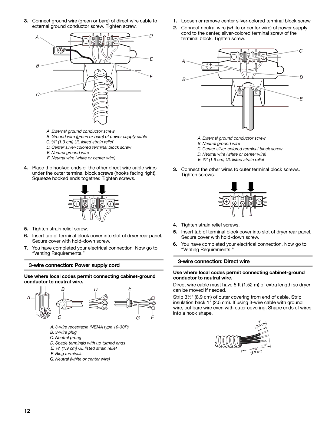 Kenmore 110.8709, 110.8708 manual Bde Cg F 