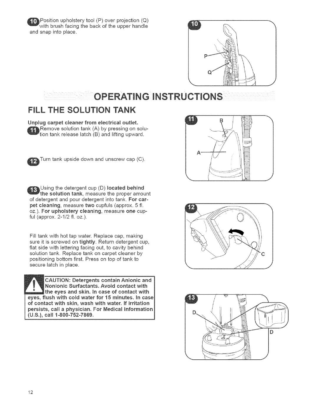 Kenmore 111.784, 473.8592 owner manual FmLLTHE SOLUTmON Tank 