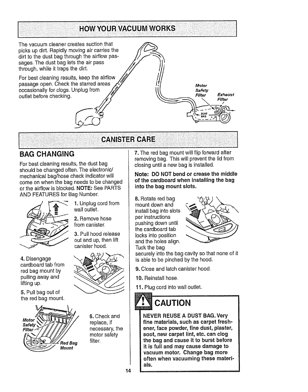 Kenmore 116.22813, 116.22812 owner manual Filter, Fl.r 