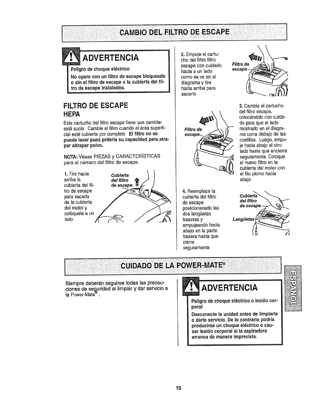 Kenmore 116.22812, 116.22813 owner manual Ftltro de 