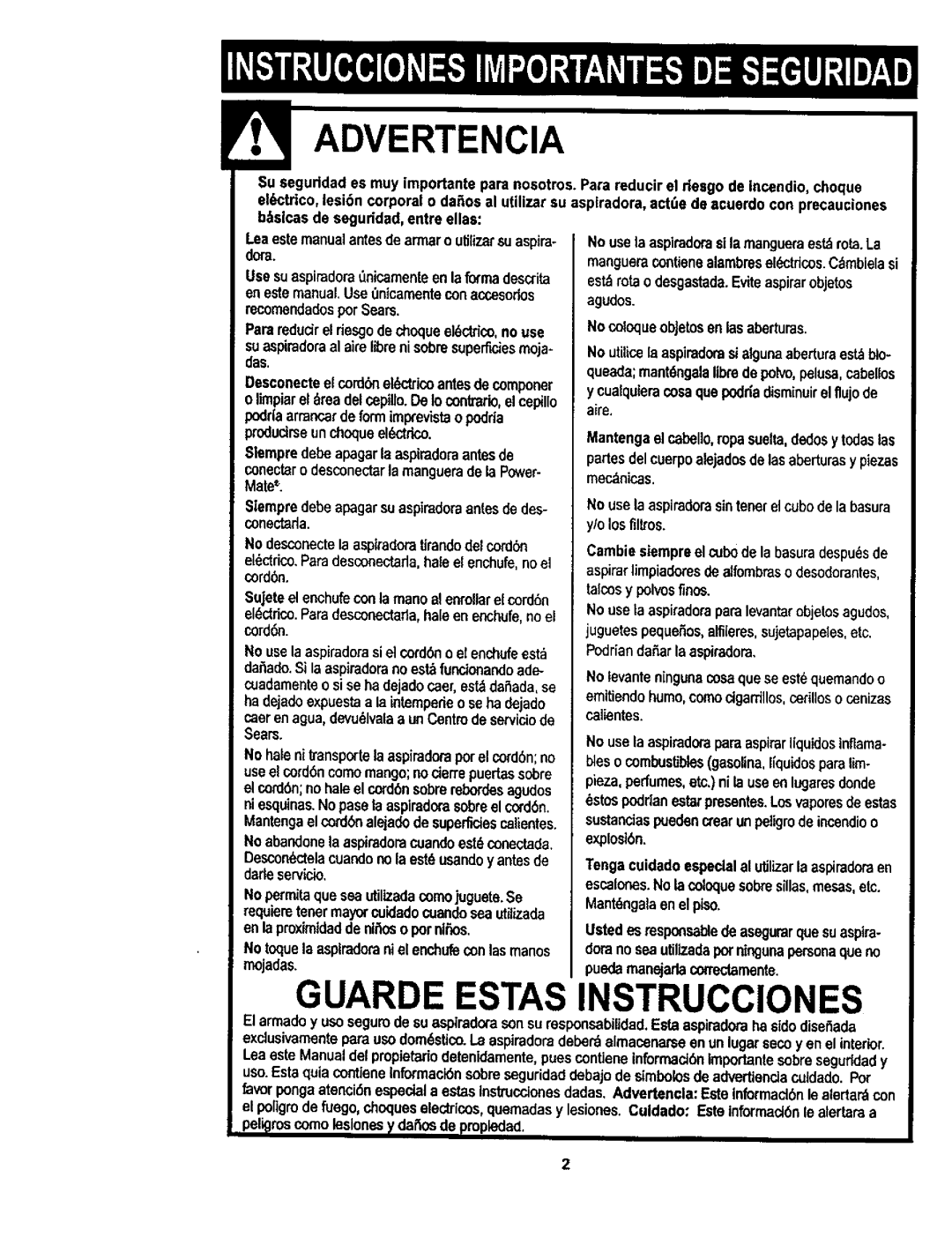 Kenmore 116.22823 Desconecteel cord6neVtriooantesdecoreponor, Limpiarel drea del cepillo.De Io contrario,el cepillo, Aire 