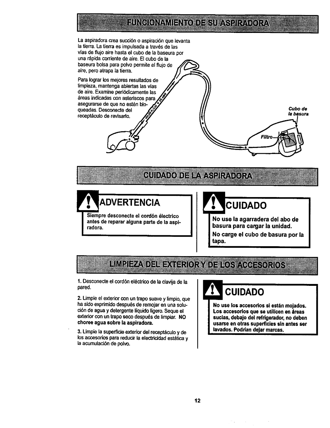 Kenmore 116.22823, 116.22822 owner manual Advertencia, La tierra.La tierraes impulsadaa travsde las 