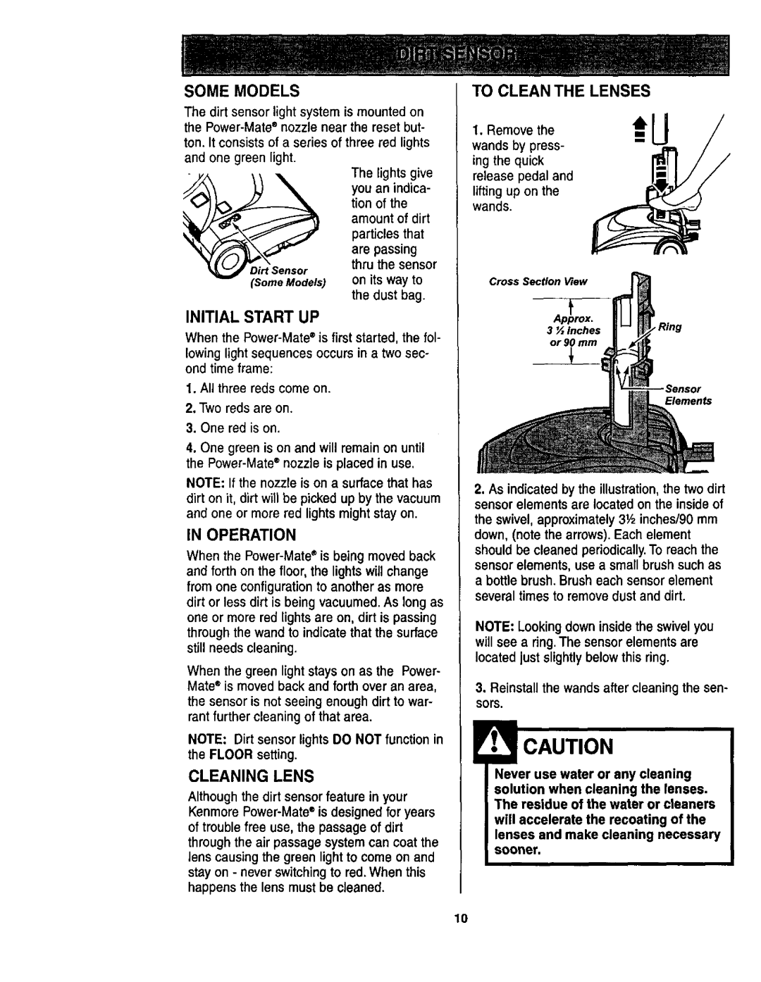 Kenmore 116.23513, 116.23512 owner manual Reinstall the wandsafter cleaning the sen- sors, Thru, On its way to, Dust bag 