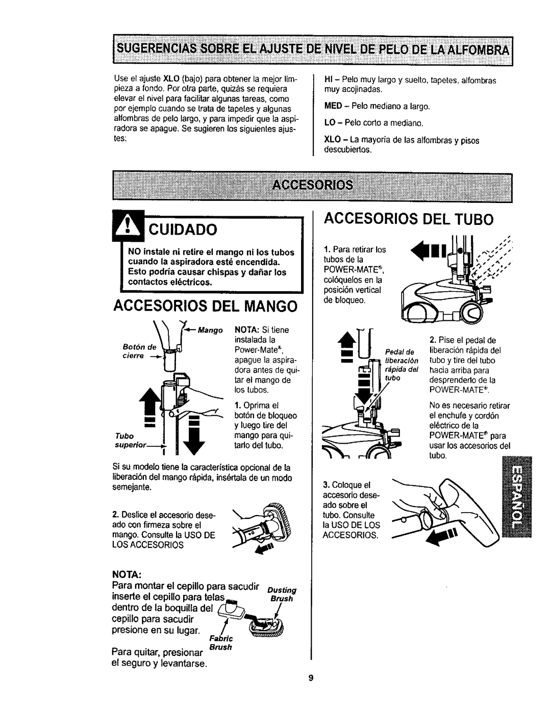 Kenmore 11623613300, 116.23613, 116.23812300, 116.23612 Accesorios DEL Tubo, Ctos el6ctricos, Pedalde, Brush, Fabric 