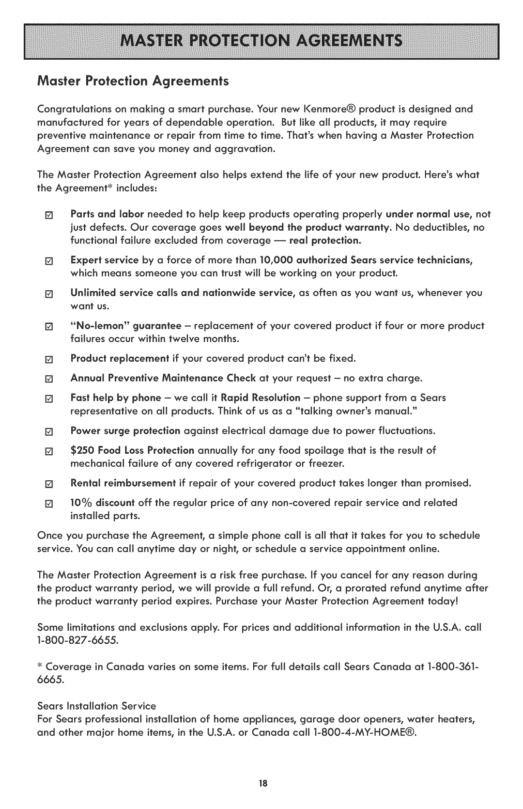 Kenmore 116.24194 manual Electrical damage, Installed parts 