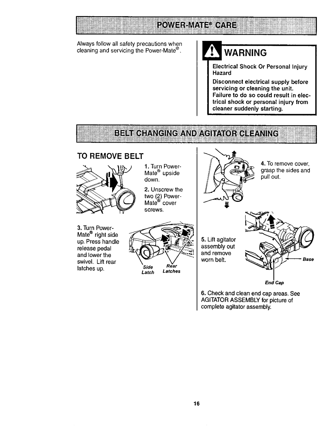 Kenmore 116.24614 owner manual Tiiiii,iilli i!!££ i£i iiii ii i£i, To Remove Belt 