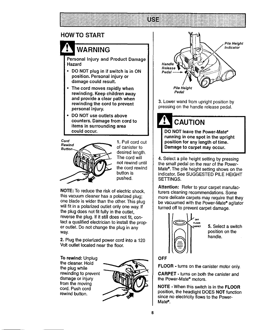 Kenmore 116.24614 owner manual HOW to Start 