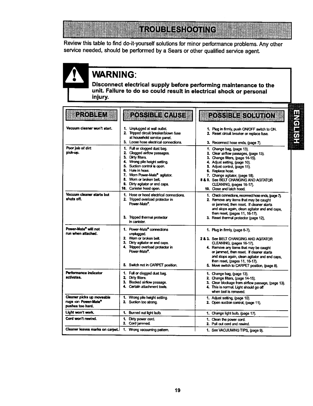 Kenmore 116.25513, 116.25512 owner manual Nn reo0rrseenpuge7 