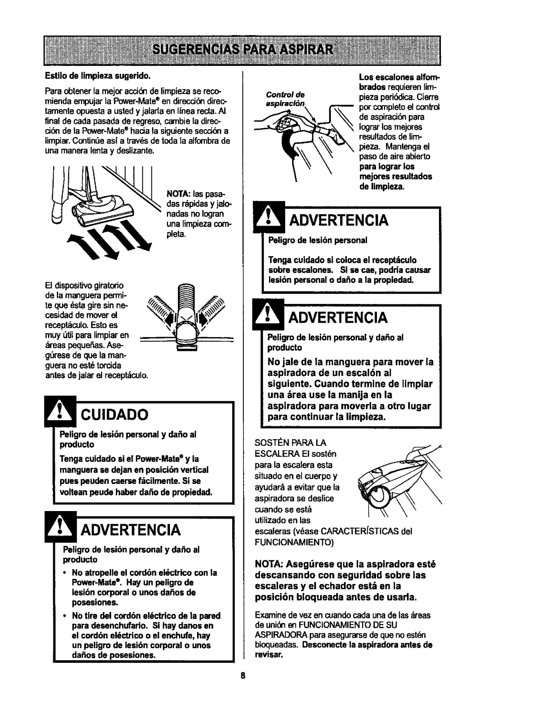 Kenmore 116.25513, 116.25512 owner manual Eetilodelimpiezasugerido, Funcionamiento 