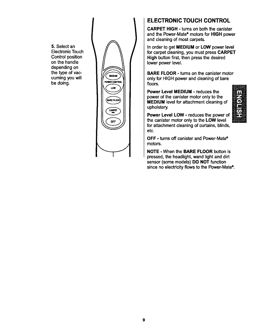 Kenmore 116.25915, 116.25914 owner manual On the handle Depending on the type of vac, Uuming you will, Be doing 