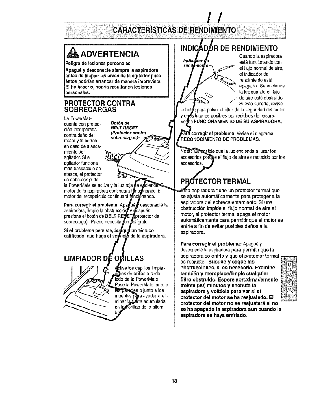 Kenmore 116.28014 Protector Contra Sobrecargas, Limpiador D, DE Rendimiento, Termal, ContradaSo del Protectorcontra 