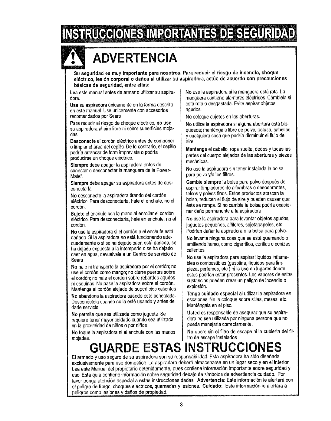 Kenmore 116.29912 owner manual Advertencia, Bsicas de segurldad, entre elias 