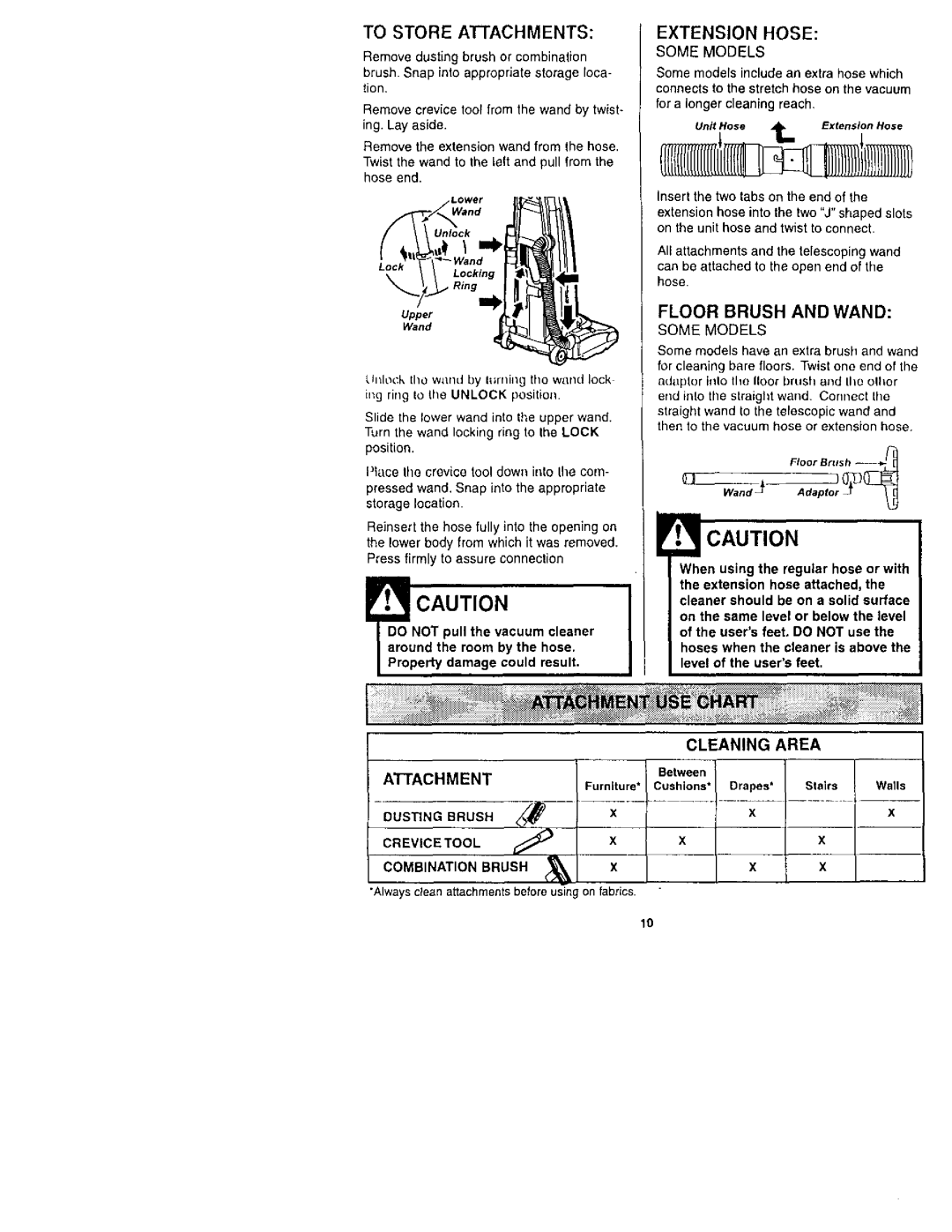 Kenmore 116.31722 To Store Attachments, Extension Hose, Floor Brush and Wand Some Models, Cleaning Area Attachment 