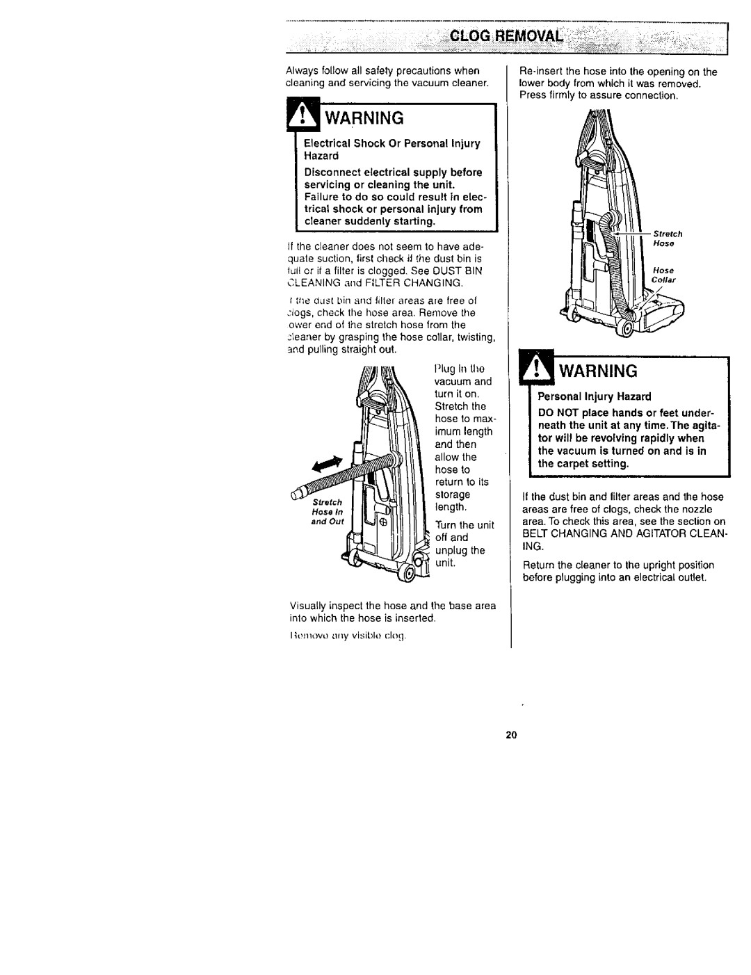 Kenmore 116.31722, 116.31732 owner manual Off, Unplug 